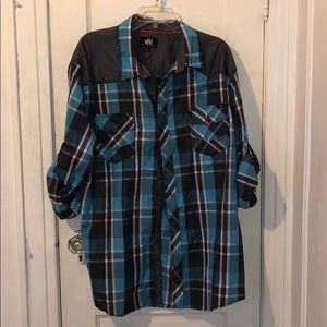 rock & Republic plaid button down